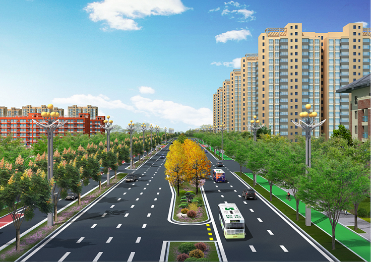 泾河新城滨河三路改扩建工程